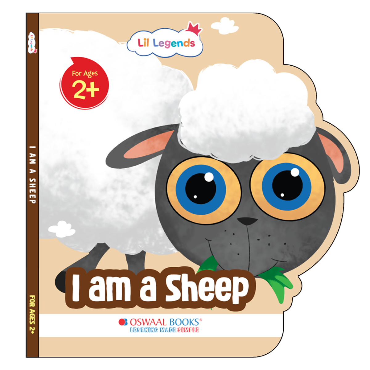 Lil Legends Shaped Board Book - Farm Animals: Sheep | Sheep-Shaped Picture Book for Kids Age 2+ Years | Early Learning Book with Colourful Illustrations for Toddlers & Preschoolers
