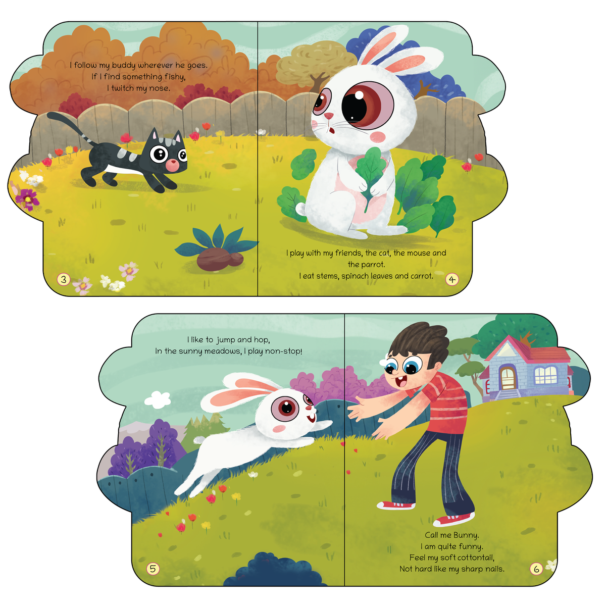 Lil Legends Shaped Board Book - Pet Animals: Rabbit | Rabbit-Shaped Picture Book for Kids Age 2+ Years | Early Learning Book with Colourful Illustrations for Toddlers & Preschoolers