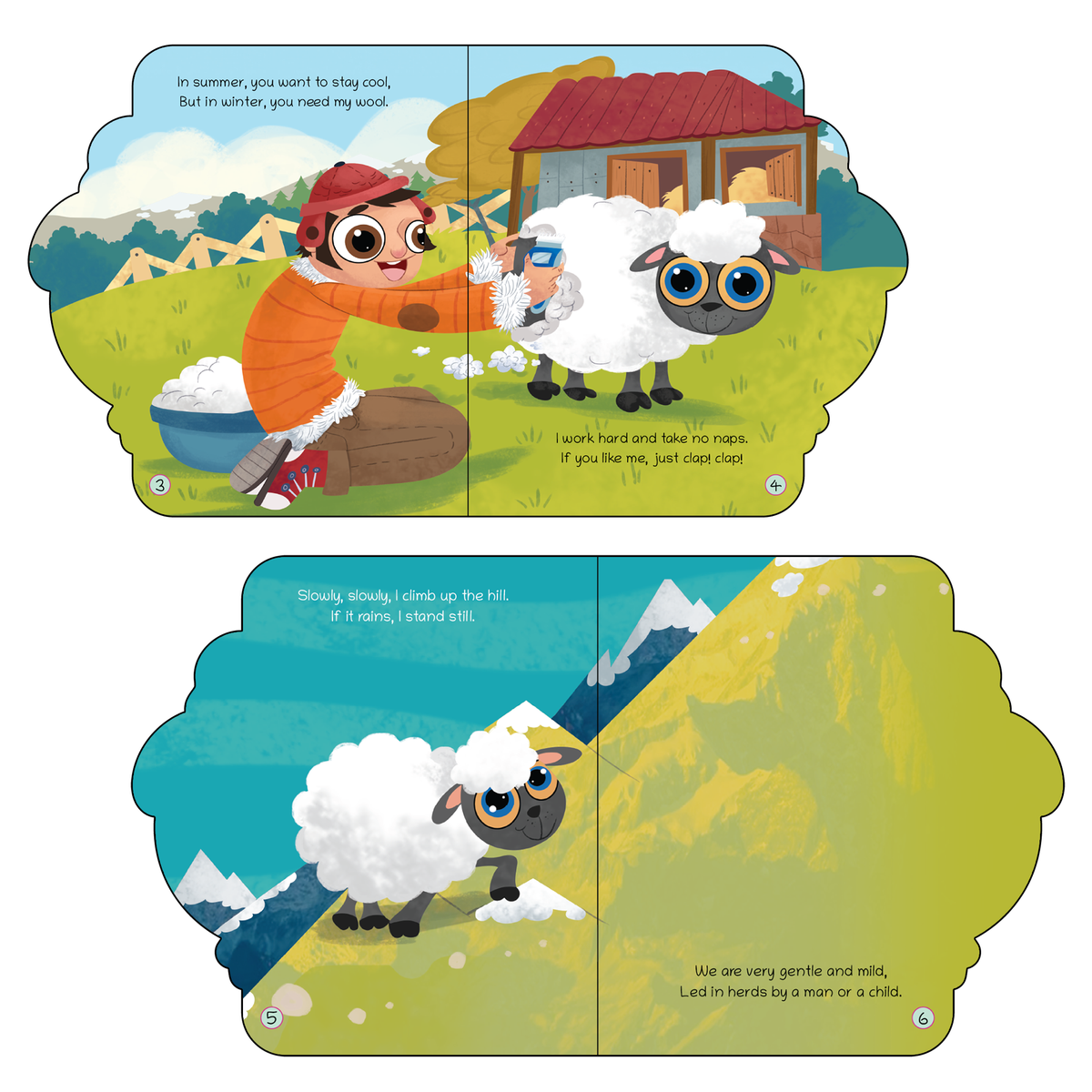 Lil Legends Shaped Board Book - Farm Animals: Sheep | Sheep-Shaped Picture Book for Kids Age 2+ Years | Early Learning Book with Colourful Illustrations for Toddlers & Preschoolers