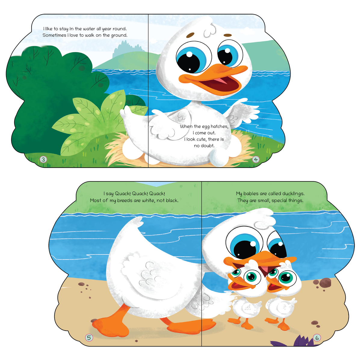 Lil Legends Shaped Board Book - Farm Animals: Duck | Duck-Shaped Picture Book for Kids Age 2+ Years | Early Learning Book with Colourful Illustrations for Toddlers & Preschoolers
