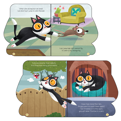 Lil Legends Shaped Board Book - Pet Animals: Cat | Cat-Shaped Picture Book for Kids Age 2+ Years | Early Learning Book with Colourful Illustrations for Toddlers & Preschoolers