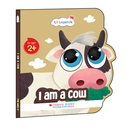Lil Legends Shaped Board Book - Pet Animals: Cow | Cow-Shaped Picture Book for Kids Age 2+ Years | Early Learning Book with Colourful Illustrations for Toddlers & Preschoolers