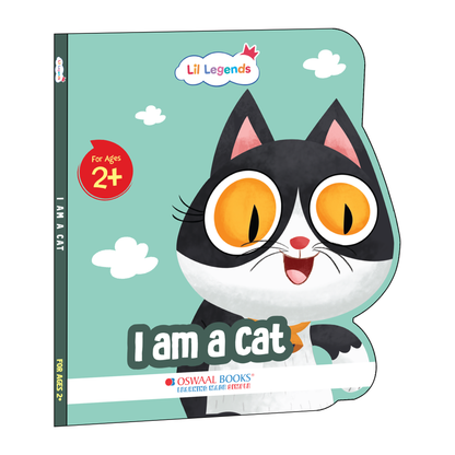 Lil Legends Shaped Board Book - Pet Animals: Cat | Cat-Shaped Picture Book for Kids Age 2+ Years | Early Learning Book with Colourful Illustrations for Toddlers & Preschoolers