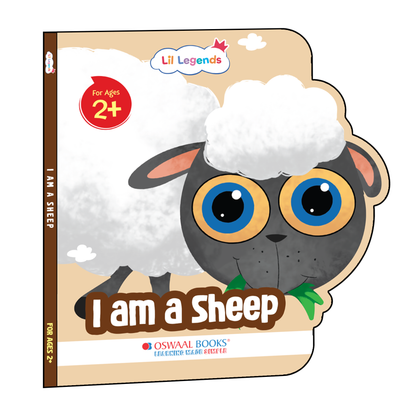 Lil Legends Shaped Board Book - Farm Animals: Sheep | Sheep-Shaped Picture Book for Kids Age 2+ Years | Early Learning Book with Colourful Illustrations for Toddlers & Preschoolers