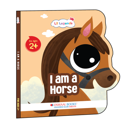 Lil Legends Shaped Board Book - Farm Animals: Horse | Horse-Shaped Picture Book for Kids Age 2+ Years | Early Learning Book with Colourful Illustrations for Toddlers & Preschoolers