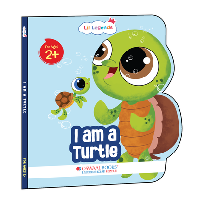 Lil Legends Shaped Board Book - Sea Animals: Turtle | Turtle-Shaped Picture Book for Kids Age 2+ Years | Early Learning Book with Colourful Illustrations for Toddlers & Preschoolers