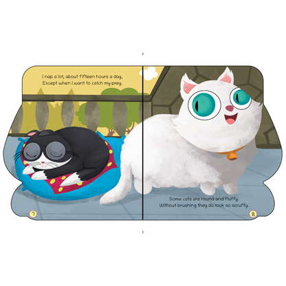 Lil Legends Shaped Board Book - Pet Animals: Cat | Cat-Shaped Picture Book for Kids Age 2+ Years | Early Learning Book with Colourful Illustrations for Toddlers & Preschoolers