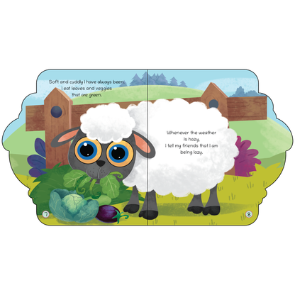Lil Legends Shaped Board Book - Farm Animals: Sheep | Sheep-Shaped Picture Book for Kids Age 2+ Years | Early Learning Book with Colourful Illustrations for Toddlers & Preschoolers
