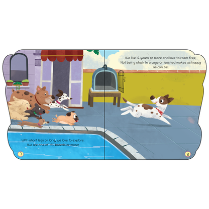 Lil Legends Shaped Board Book - Pet Animals: Dog | Dog-Shaped Picture Book for Kids Age 2+ Years | Early Learning Book with Colourful Illustrations for Toddlers & Preschoolers