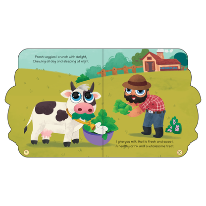 Lil Legends Shaped Board Book - Pet Animals: Cow | Cow-Shaped Picture Book for Kids Age 2+ Years | Early Learning Book with Colourful Illustrations for Toddlers & Preschoolers