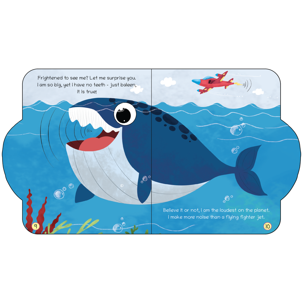 Lil Legends Shaped Board Book - Sea Animals: Whale | Whale-Shaped Picture Book for Kids Age 2+ Years | Early Learning Book with Colourful Illustrations for Toddlers & Preschoolers