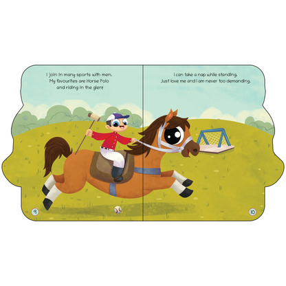 Lil Legends Shaped Board Book - Farm Animals: Horse | Horse-Shaped Picture Book for Kids Age 2+ Years | Early Learning Book with Colourful Illustrations for Toddlers & Preschoolers
