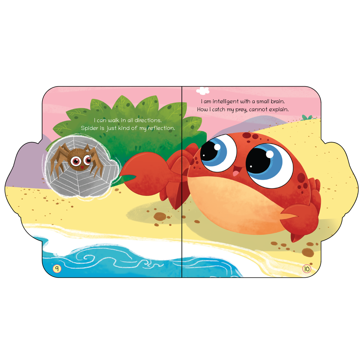 Lil Legends Shaped Board Book - Sea Animals: Crab | Crab-Shaped Picture Book for Kids Age 2+ Years | Early Learning Book with Colourful Illustrations for Toddlers & Preschoolers