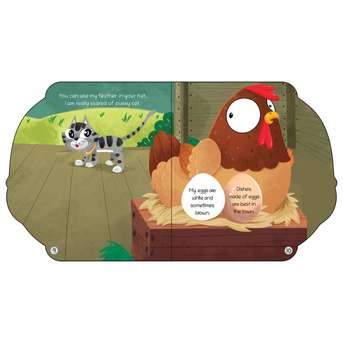 Lil Legends Shaped Board Book - Farm Animals: Hen | Hen-Shaped Picture Book for Kids Age 2+ Years | Early Learning Book with Colourful Illustrations for Toddlers & Preschoolers