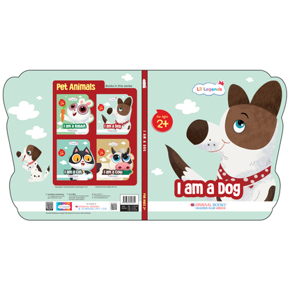 Lil Legends Shaped Board Book - Pet Animals: Dog | Dog-Shaped Picture Book for Kids Age 2+ Years | Early Learning Book with Colourful Illustrations for Toddlers & Preschoolers