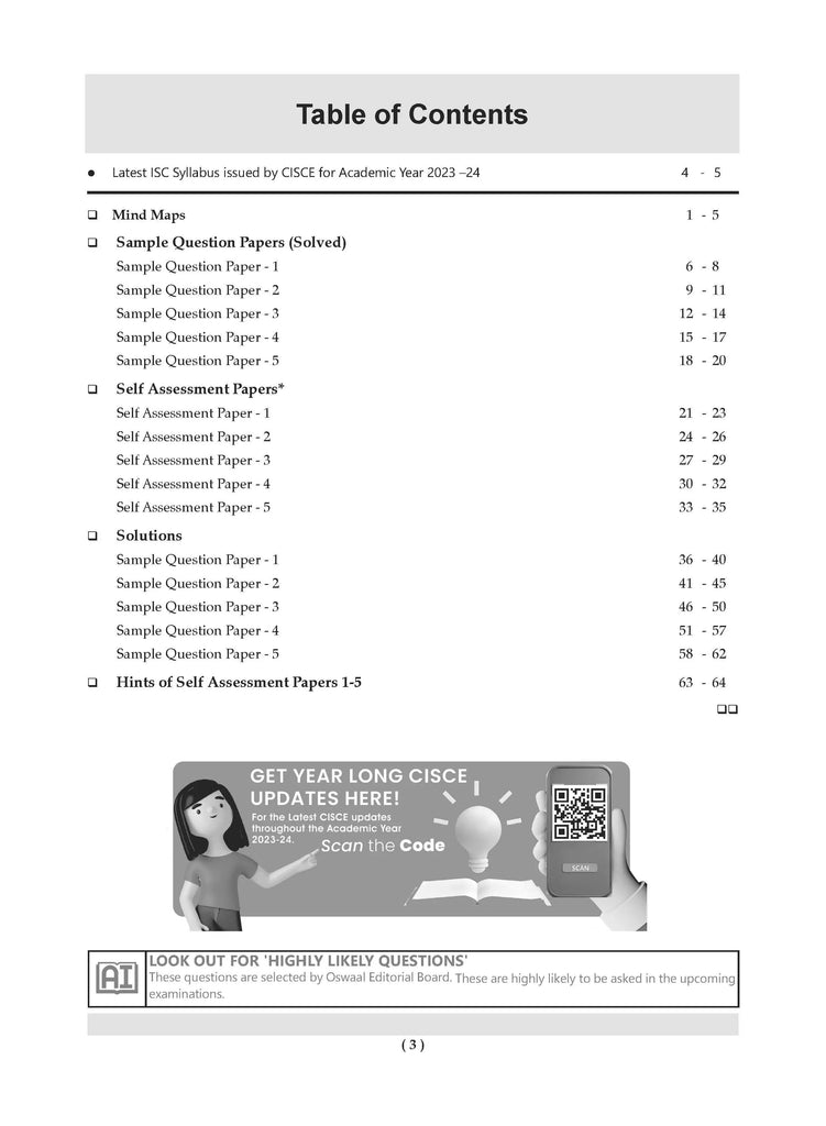 ISC 10 Sample Question Papers Class 11 English - 1 | For 2024 Exams