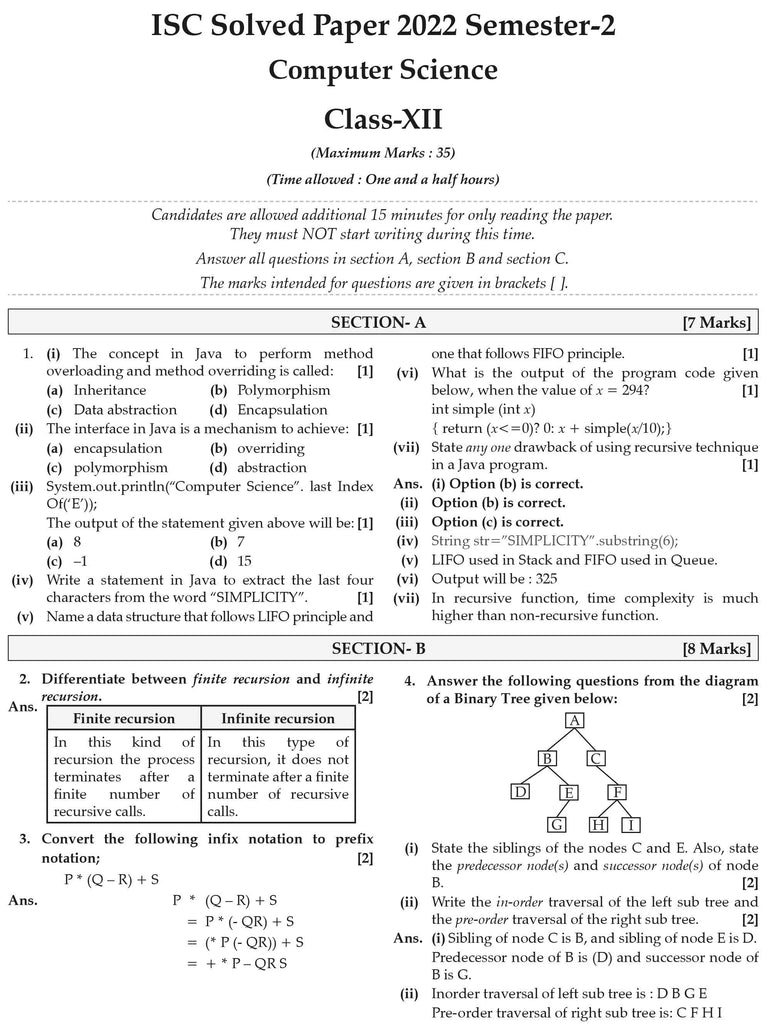 ISC 10 Previous Years' Solved Papers Class-12 PCM | Year-Wise 2014-2024 Physics, Chemistry, Mathematics, English 1, Hindi, Computer science For 2025 Board Exam Oswaal Books and Learning Private Limited