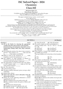 ISC 10 Previous Years' Solved Papers Class-12 PCM | Year-Wise 2014-2024 Physics, Chemistry, Mathematics, English 1, Hindi, Computer science For 2025 Board Exam Oswaal Books and Learning Private Limited