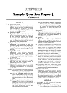 ISC 10 Sample Question Papers Class 12 Commerce For Board Exams 2024 (Based On The Latest CISCE/ISC Specimen Paper)