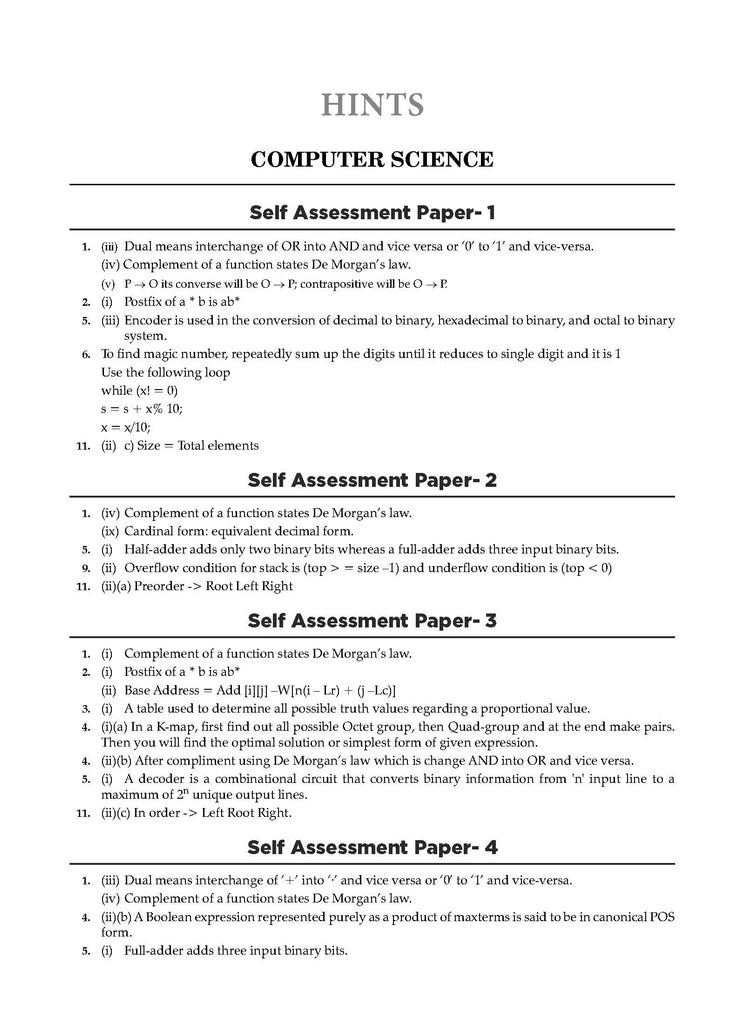 ISC 10 Sample Question Papers Class 12 Computer science For Board Exams 2024 (Based On The Latest CISCE/ ISC Specimen Paper)