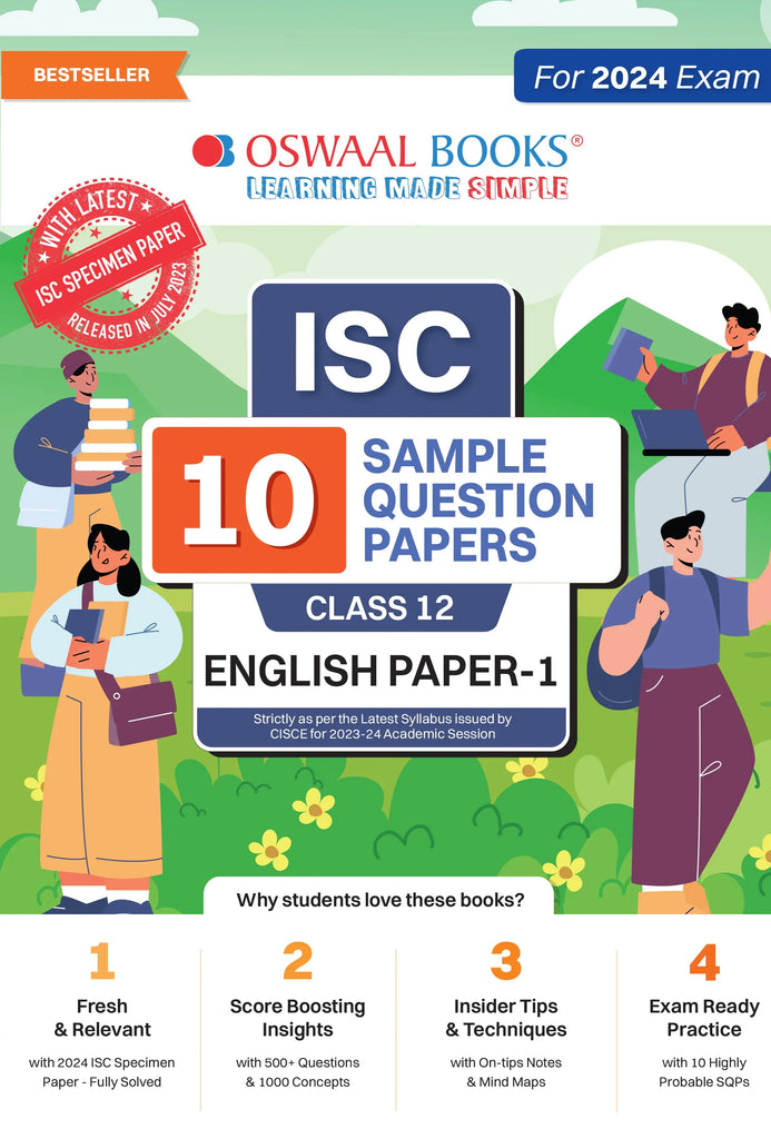 ISC 10 Sample Question Papers Class 12 English-1 For Board Exams 2024 (Based On The Latest CISCE/ ISC Specimen Paper)