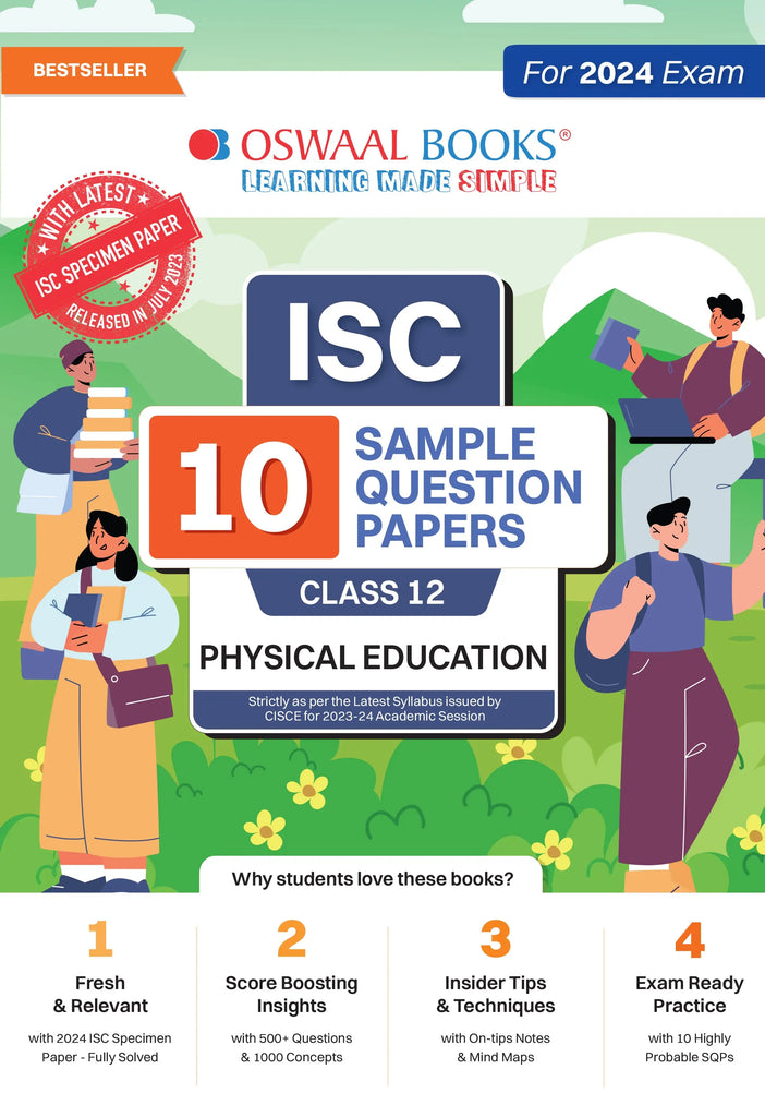 ISC 10 Sample Question Papers Class 12 Physical Education For Board Exams 2024 (Based On The Latest CISCE/ ISC Specimen Paper) - Oswaal Books and Learning Pvt Ltd