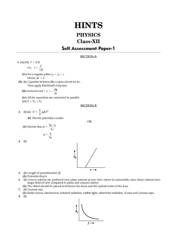 ISC 10 Sample Question Papers Class 12 Physics | For 2024 Board Exams