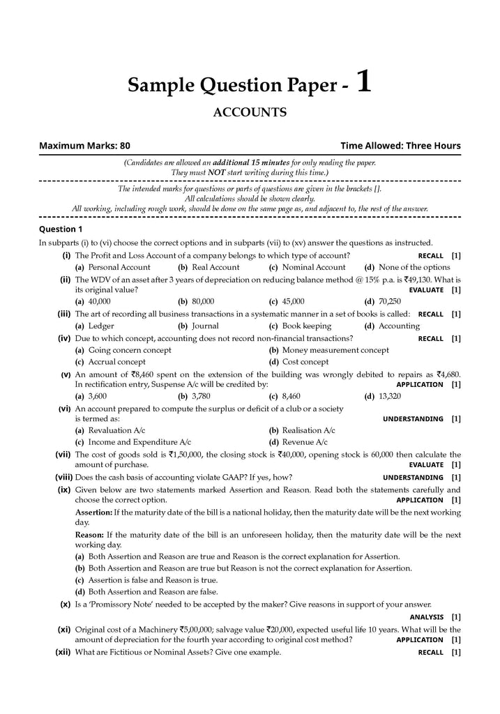 ISC 20 Combined Sample Question Papers | Class 11 | Commerce Stream | Acc | Bs.St. | Com | Eco | Math | Eng 1 | Eng 2 | For 2025 Exam Oswaal Books and Learning Private Limited