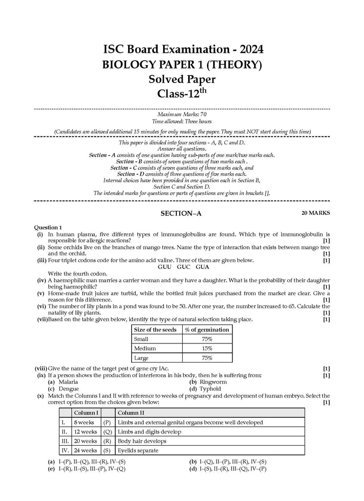 ISC 5 Previous Year Solved Papers Class 12 | Year-wise 2018-2024 | PCB ( Physics, Chemistry, Biology, English 1, English 2, Hindi, Computer science) for 2025 Board Exam. Oswaal Books and Learning Private Limited