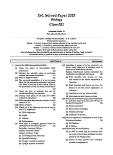 ISC 5 Previous Years' Solved Papers Year-Wise Class 12 | Physics, Chemistry, Biology, English 1, English 2, Hindi, Computer Science | For 2024 Board Exam