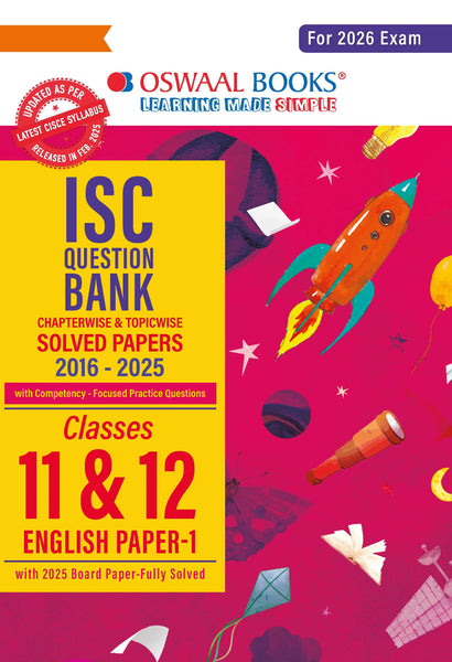 ISC Question Bank Chapterwise & Topicwise Solved Papers Class 11 & 12 English-1 For 2026 Exam