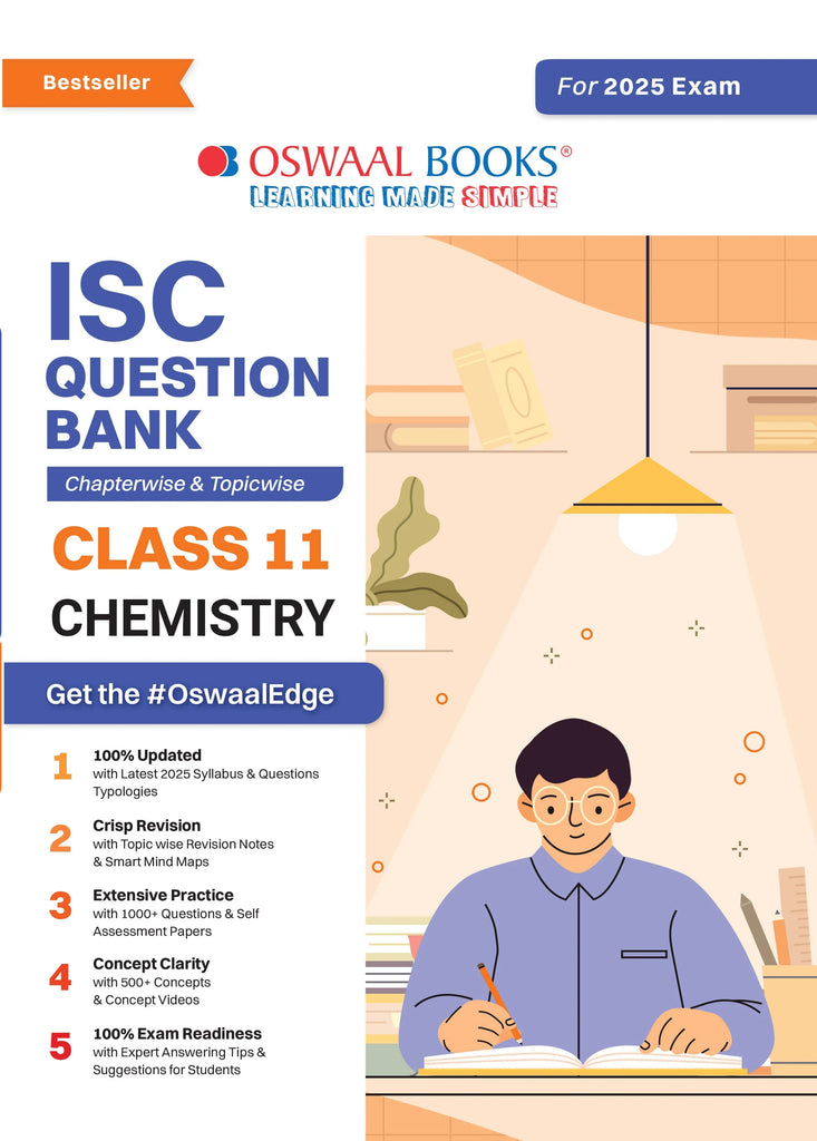 ISC  Question Bank Class 11 Chemistry | Chapterwise | Topicwise  | Solved Papers  | For 2025 Exams Oswaal Books and Learning Private Limited