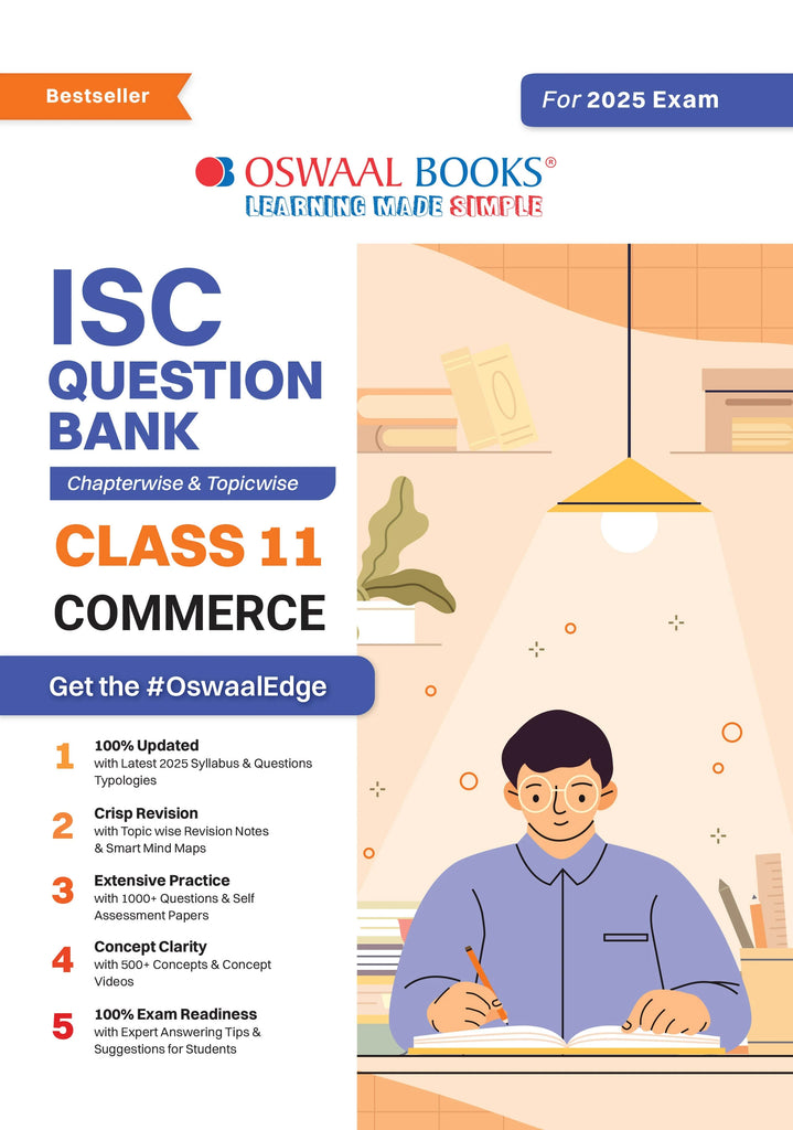 ISC Question Bank Class 11 Commerce | Chapterwise | Topicwise  | Solved Papers  | For 2025 Exams Oswaal Books and Learning Private Limited