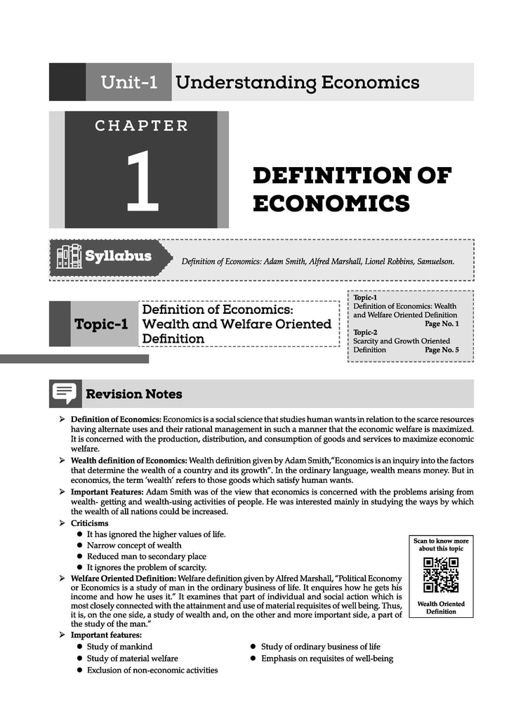 ISC Question Bank Class 11 Economics Book (2024 Exam)