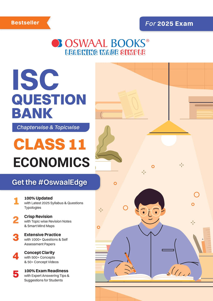 ISC Question Bank Class 11 Economics | Chapterwise | Topicwise  | Solved Papers  | For 2025 Exams Oswaal Books and Learning Private Limited