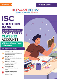 ISC Question Bank Class 12 Accounts | Chapterwise | Topicwise | Solved Papers | For 2025 Board Exams Oswaal Books and Learning Private Limited