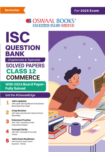 ISC Question Bank Class 12 Commerce | Chapterwise | Topicwise  | Solved Papers  | For Board Exams 2025