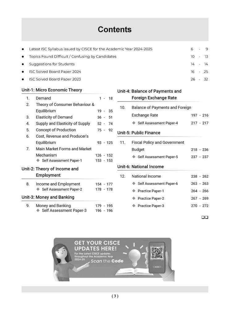ISC Question Bank Class 12 Economics | Chapterwise | Topicwise | Solved Papers | For 2025 Board Exams Oswaal Books and Learning Private Limited