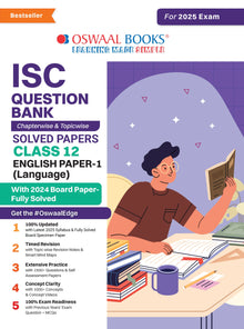 ISC Question Bank Class 12 English Paper-1 | Chapterwise | Topicwise  | Solved Papers  | For Board Exams 2025 Oswaal Books and Learning Private Limited