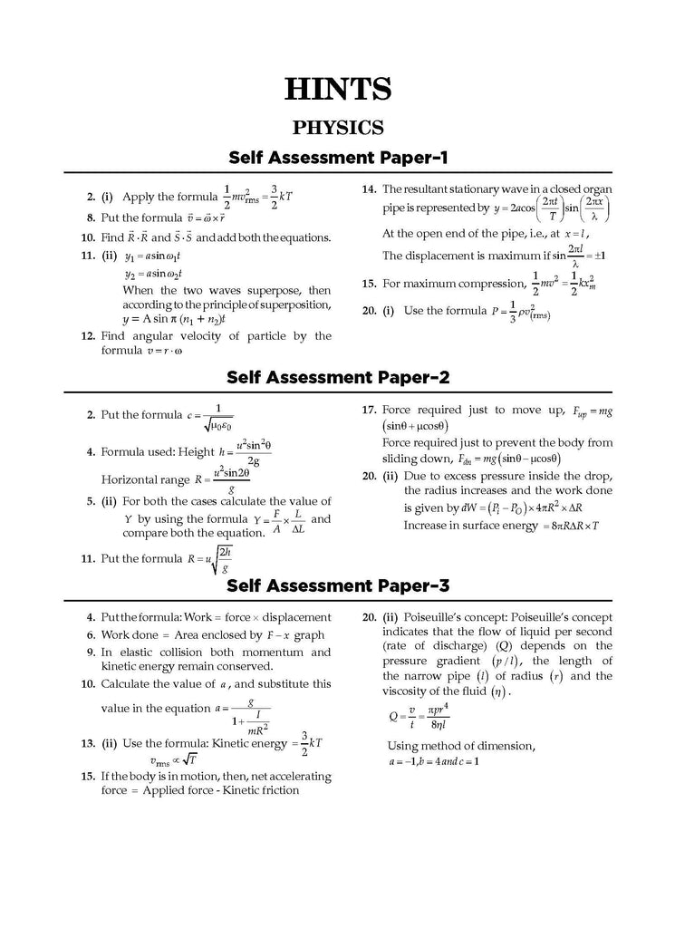 ISC 10 Sample Question Papers Class 11 Physics For 2024 Exams (Based On The Latest CISCE/ ISC Specimen Paper) Oswaal Books and Learning Private Limited
