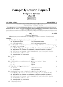 ISC 10 Sample Question Papers Class 11 Computer science For 2024 Exams (Based On The Latest CISCE/ ISC Specimen Paper) Oswaal Books and Learning Private Limited