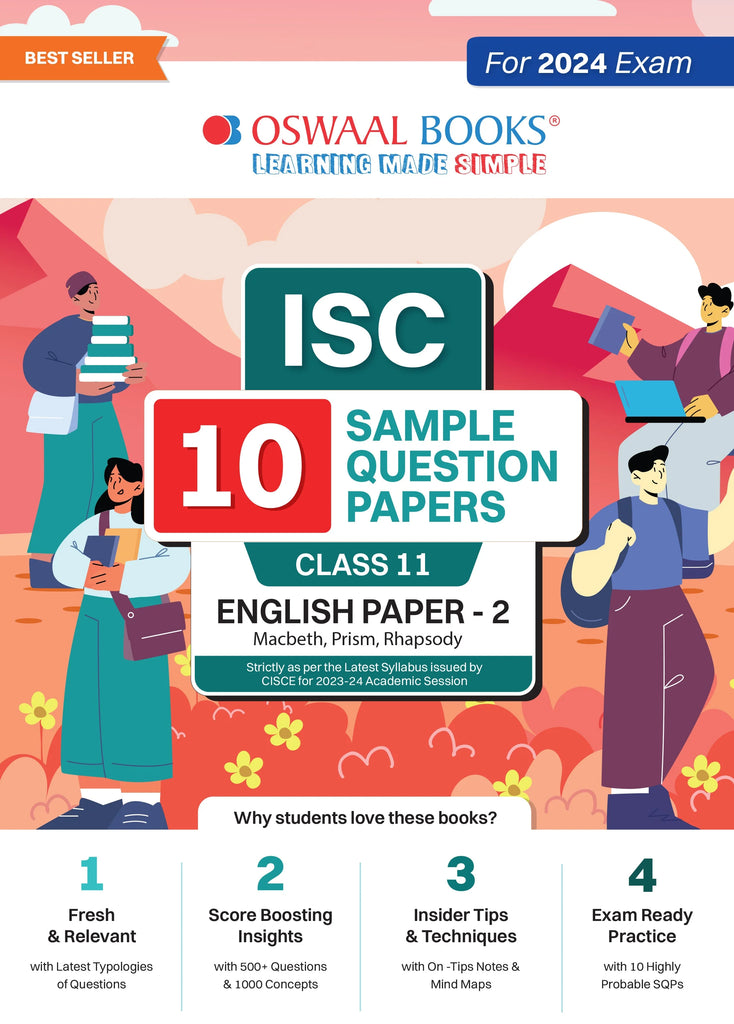 ISC 10 Sample Question Papers Class 11 English-2 For 2024 Exams (Based On The Latest CISCE/ ISC Specimen Paper) Oswaal Books and Learning Private Limited