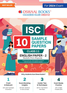 ISC 10 Sample Question Papers Class 11 English-2 For 2024 Exams (Based On The Latest CISCE/ ISC Specimen Paper)