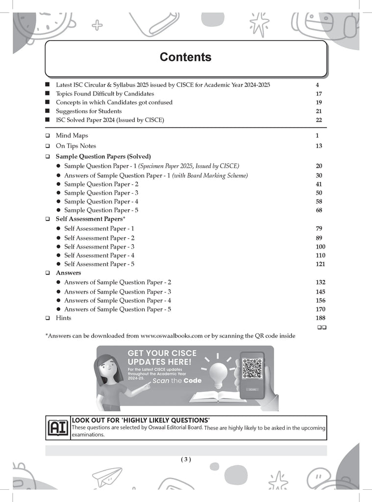 ISC | 10 Sample Question Papers | Class 12 | Accounts (For 2025 Exam) Oswaal Books and Learning Private Limited