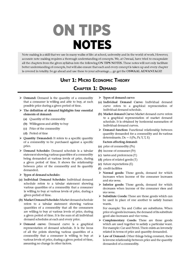 ISC | 10 Sample Question Papers | Class 12 | Economics (For 2025 Exam) Oswaal Books and Learning Private Limited