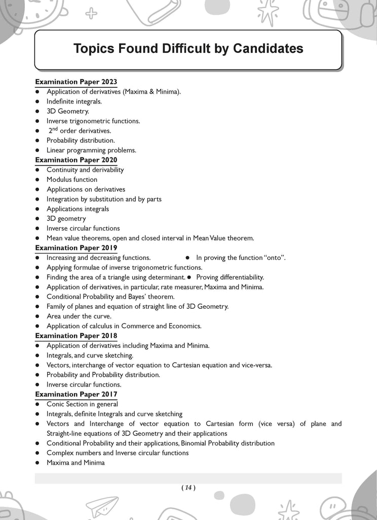 ISC | 10 Sample Question Papers | Class 12 | Mathematics (For 2025 Exam) Oswaal Books and Learning Private Limited