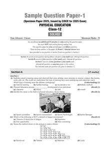 ISC | 10 Sample Question Papers | Class 12 | Physical Education (For 2025 Exam) Oswaal Books and Learning Private Limited