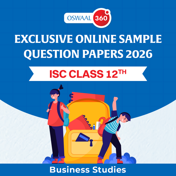 Oswaal Exclusive Online Sample Question Papers 2026 - ISC - Class 12th - Business Studies - Set of 5