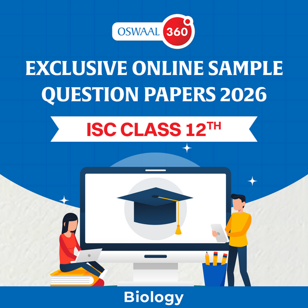 Oswaal Exclusive Online Sample Question Papers 2026 - ISC - Class 12th - Biology - Set of 5