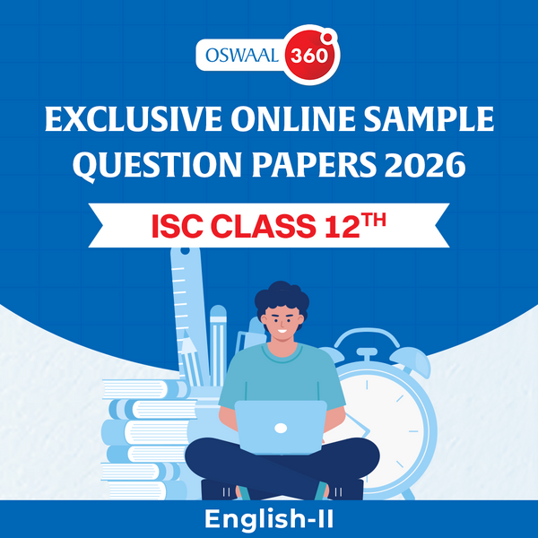 Oswaal Exclusive Online Sample Question Papers 2026 - ISC - Class 12th - English-II - Set of 5